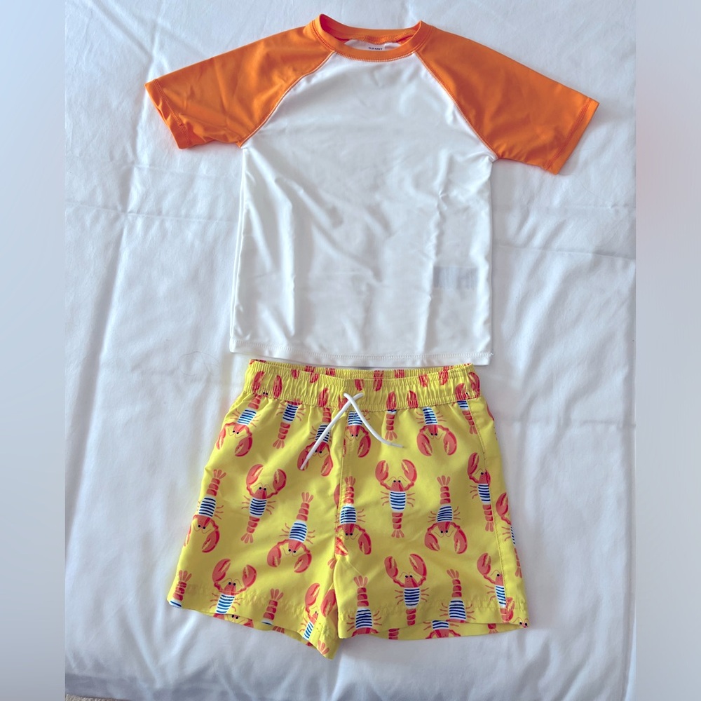 Boys Swim Rashguard Set- old navy and Jamie and Jack